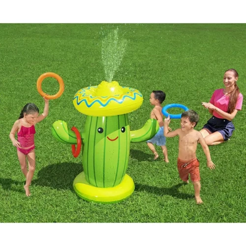 اسباب بازی حلقه پرتاب بادی طرح کاکتوس آب پاش