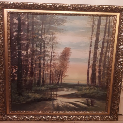 فروش تابلو قدیمی 40 ساله سالم با قاب نو