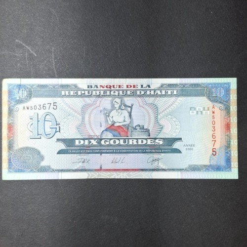 تک برگ اسکناس هائیتی با کیفیت عالی و پارگی جزئی