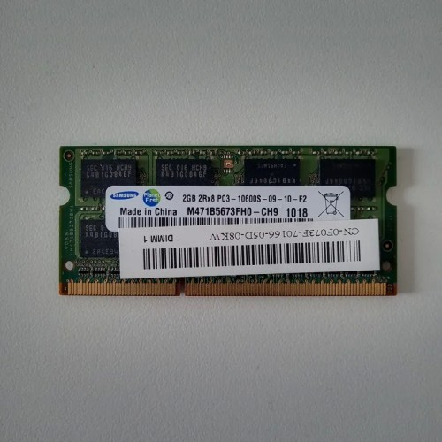 رم لپ تاپ DDR3 2GB سامسونگ، سالم و تست شده