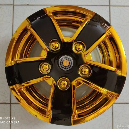 قالپاق 5پر پراید تیبا سایز 13 رنگ طلایی اسپرت