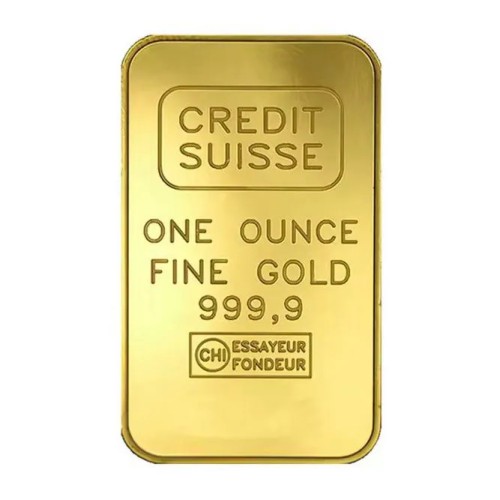 فروش شمش یادبود روکش آب طلا طرح 1 اونس سوئیس