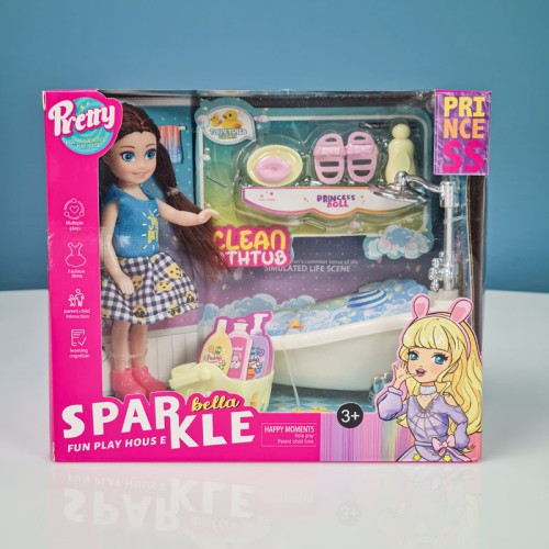 اسباب بازی خانه عروسکی وان حمام SPARKEL BELLA