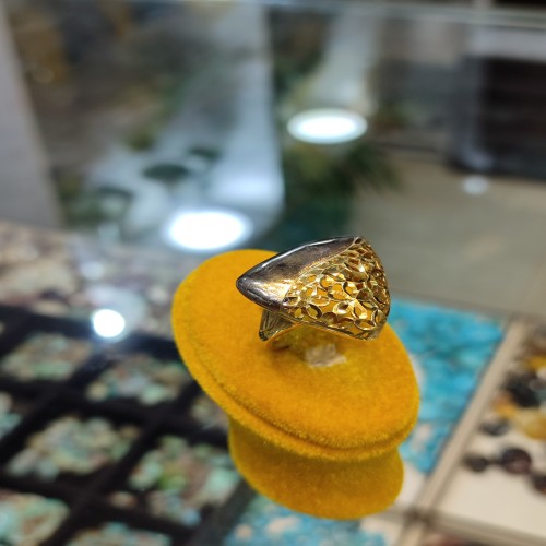 فروش انگشتر نقره ایتالیایی دستساز آب طلا سفید و زرد