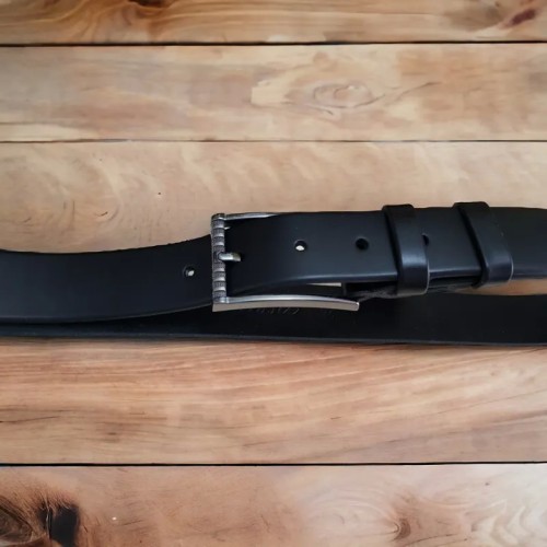 کمربند چرم طبیعی کلاسیک مشکی سایز 115 و 130