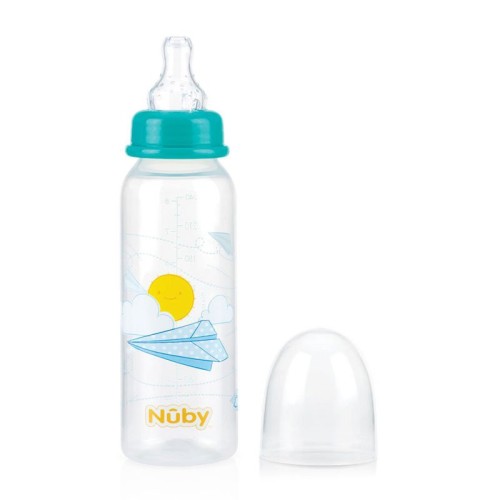 شیشه شیر 240ml فیروزه ای طرح موشک نابی
