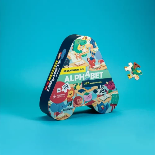 پازل کودک 50 تکه مدل الفبا KID FANS ALPHABET