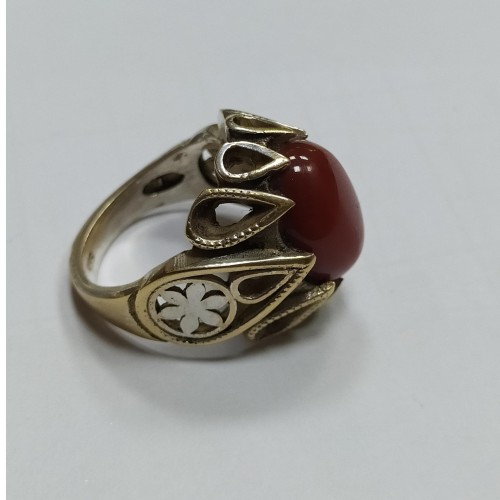 فروش انگشتر قدیمی عقیق زیبا و خوشدست با کیفیت عالی