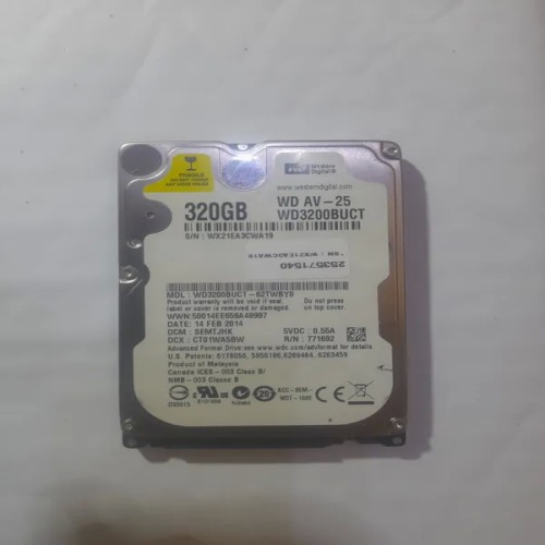 فروش هارد وسترن 320 گیگابایت لپ تاپ با بهترین قیمت