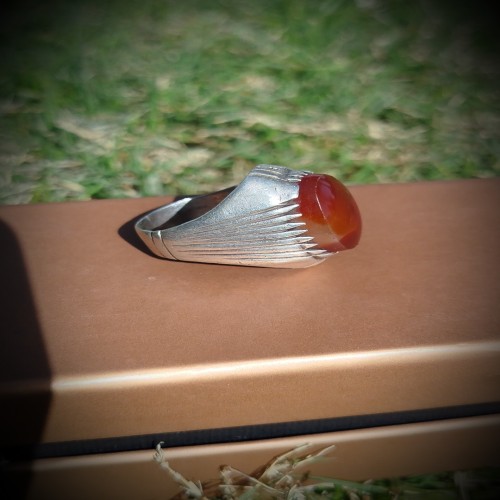 فروش انگشتر نقره عقیق دست ساز با کیفیت بالا