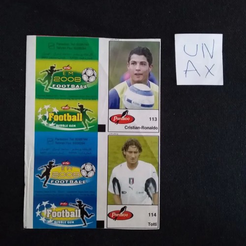 فروش بلوک عکس آدامس فوتبالی پرستو برش نخورده