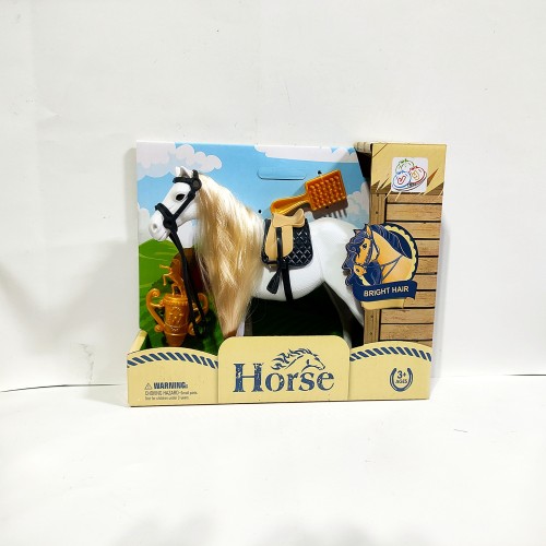 فیگور اسب یال ابریشمی با برس و کاپ قهرمانی