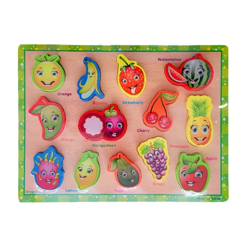 پازل چوبی جاگذاری میوه ها - کد P/3588/B