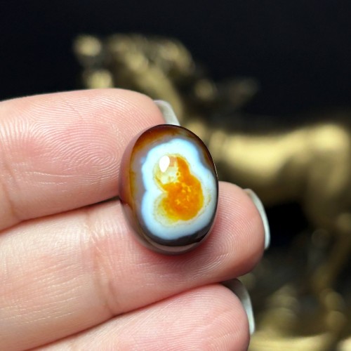 نگین سنگ عقیق سلیمانی معدنی کد K1238