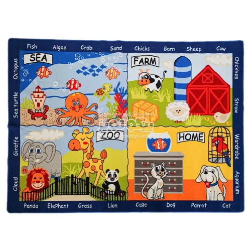 فرش اتاق کودک Confetti طرح حیوانات کد 3730995