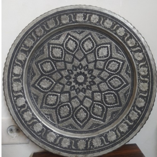 خرید سینی قلم دیوار کوب مسی زیبا وردسا