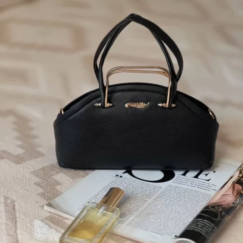 کیف دستی زنانه فانتزی نیم‌دایره مشکی شیک