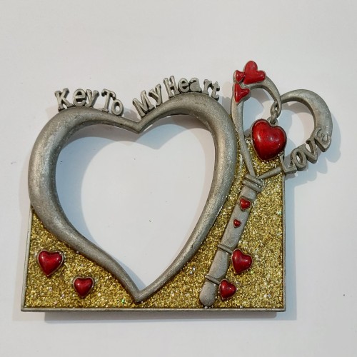 فروش قاب با تصاویر قلب و کلید با متن کلید قلب من