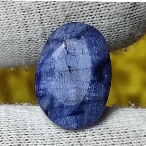 نگین یاقوت کبود 7.50 قیراطی تراش جواهری طبیعی