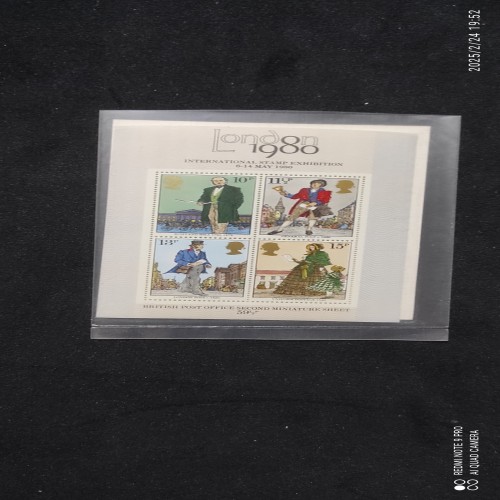فروش دومین مینی شیت نمایشگاه تمبر لندن 1980