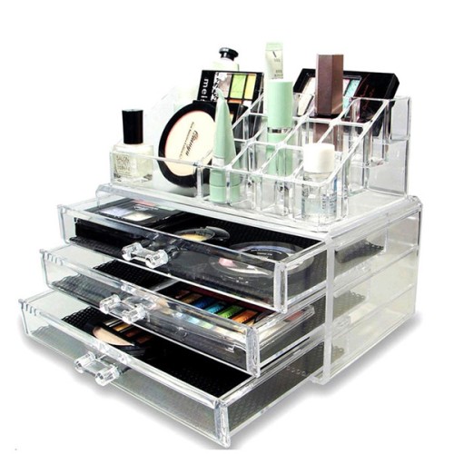 خرید استند لوازم آرایش سه کشو اکرولیک وردسا