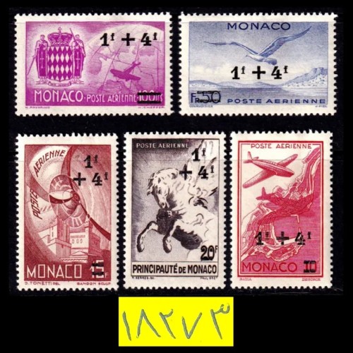 فروش سری تمبر کلاسیک پست هوایی موناکو،سورشارژ