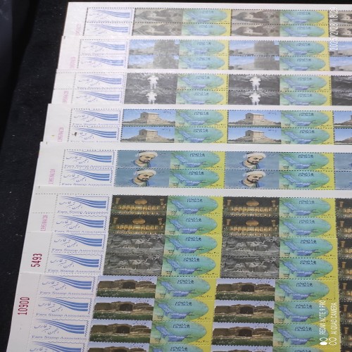 فروش سری 12 برگ تمبر فارس مات و براق با طرح‌های متنوع