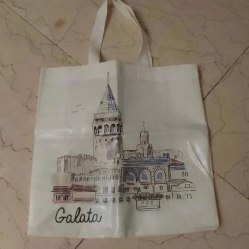 فروش ساک کیسه کیف نان دسته دار سفید 40در40