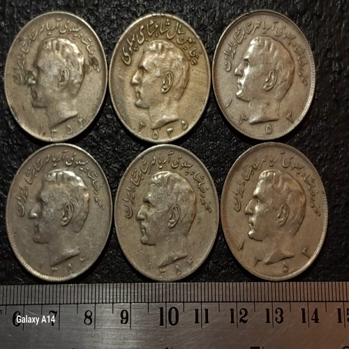 فروش 6 سکه 20 ریالی پهلوی 98 با قیمت مناسب