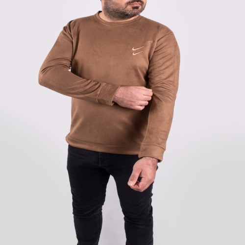 بلوز نایک مردانه آستین بلند بژ مدل 1264