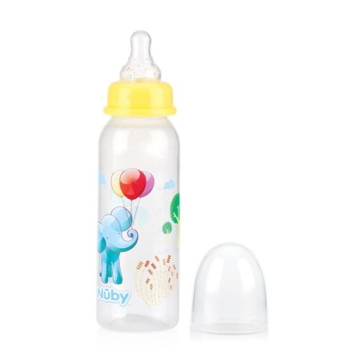 شیشه شیر 240ml زرد طرح فیل نابی - بهترین کیفیت