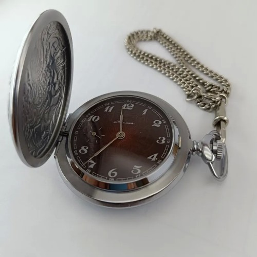 ساعت جیبی آنتیک مولنیجا روسی قدیمی و نادر