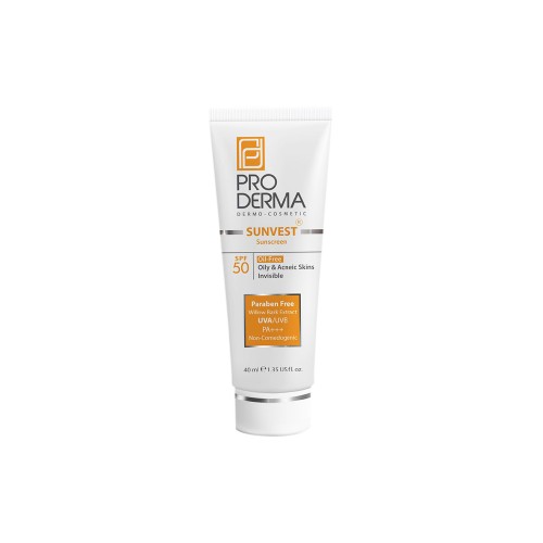 ضد آفتاب فاقد چربی SPF50 پرودرما مناسب پوست چرب