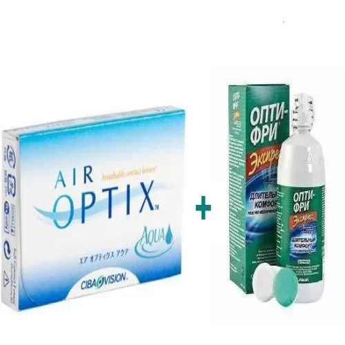 پکیج لنز Air Optix و محلول Opti Free لوناتو