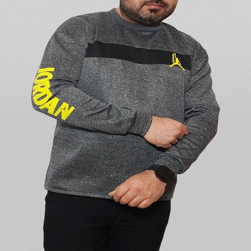 تیشرت زغال سنگی آستین بلند جردن مدل 1330