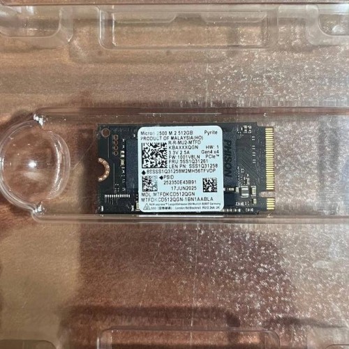 فروش اس اس دیSSD 512 2240 میکرون MICRON رو دستگاهی