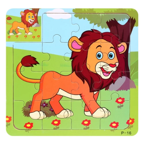 پازل چوبی کودک مدل شیر - سرگرمی و آموزشی