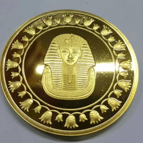 فروش سکه یادبودی مصر فرعون با روکش طلا و کپسول