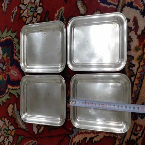 پک 4تایی سینی ورشو دستساز قدیمی با مهر خارجی