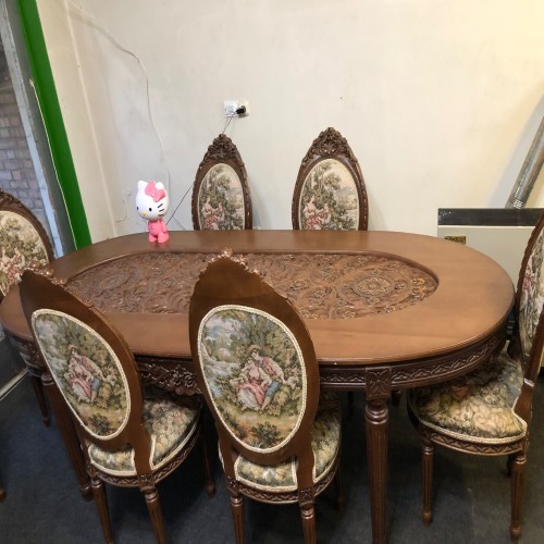 مبلمان فرحی ایتالیایی چوب گردو قدیمی با تخفیف