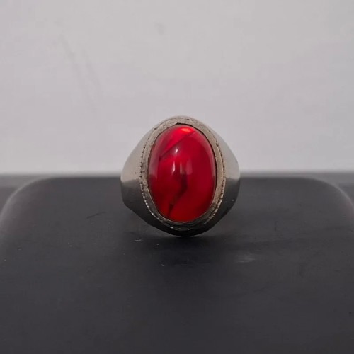 فروش انگشتر برنجی قدیمی با عقیق قدیمی