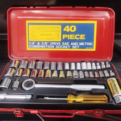 فروش آچار بکس ژاپنی 40عددی سایز 1/4 و 3/8