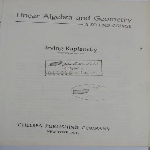 فروش Linear algebra and geometry