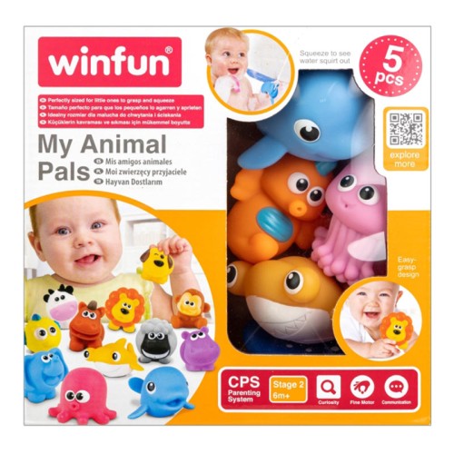 اسباب بازی حمام حیوانات اقیانوس 5 تکه Winfun