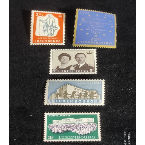 فروش 5 قطعه تمبر بی باطل لوکزامبورگ