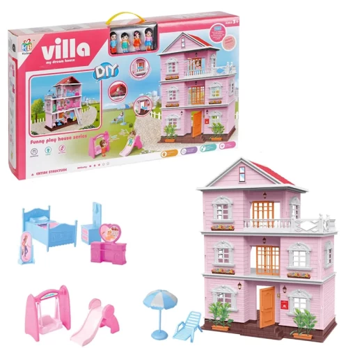 اسباب بازی ساختنی خانه عروسکی KB9936