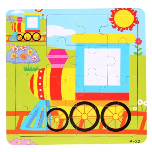 پازل چوبی کودک مدل قطار - کد 44P22
