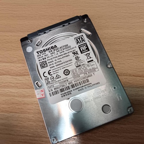 هارد اینترنال توشیبا 2.5 اینچ 500 گیگابایت