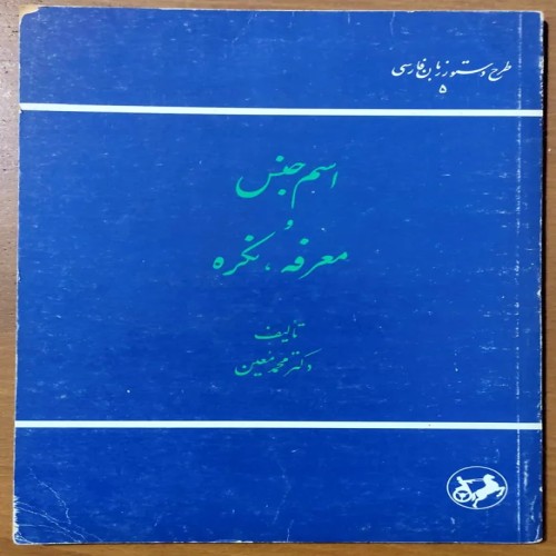 کتاب آموزش اسم جنس و معرفه و نکره دکتر معین