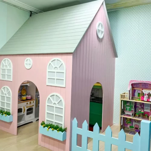 اسباب بازی استند خانه چوبی بزرگ 2 نما